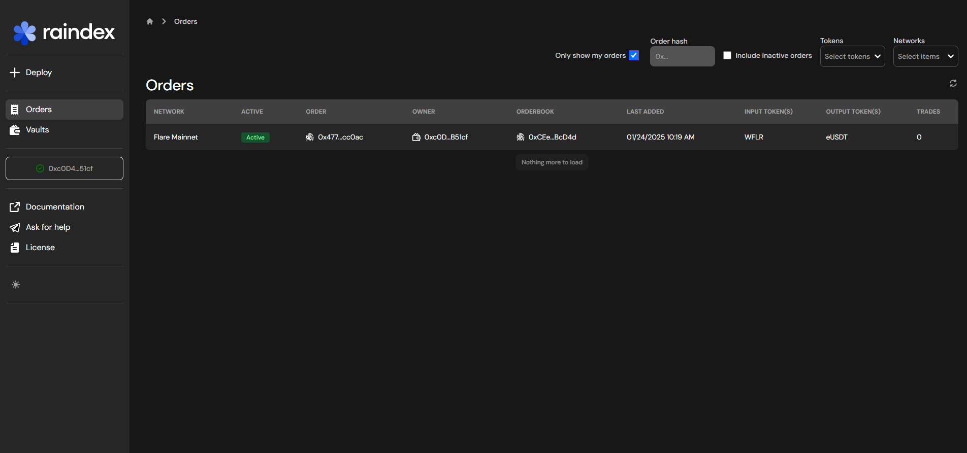 Raindex deployment flow